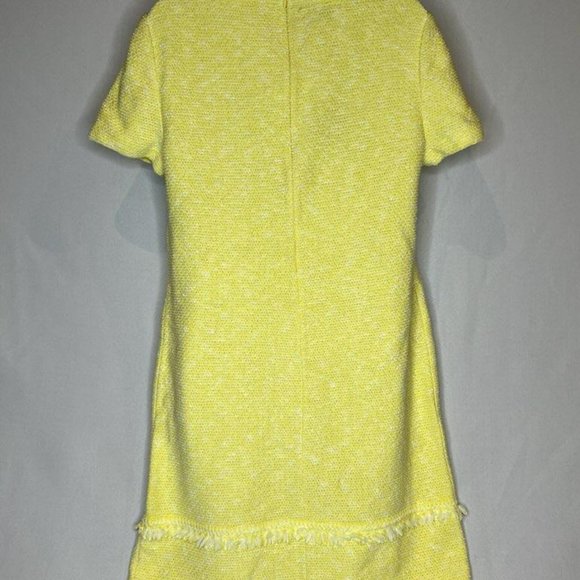 St John Sunday Tweed Knit Shift Dress in Limoncello/Ercu size 8 - Picture 4 of 4